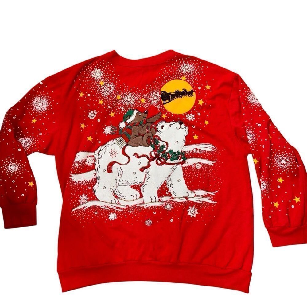 Vintage holiday time Christmas sweatshirt size large
